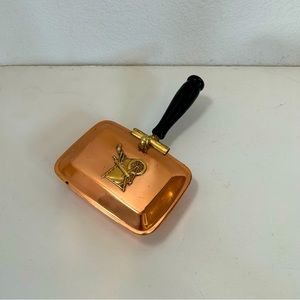 Vintage Silent Butler in Copper Brass Wood handle OS Coppercraft Guild USA MCM